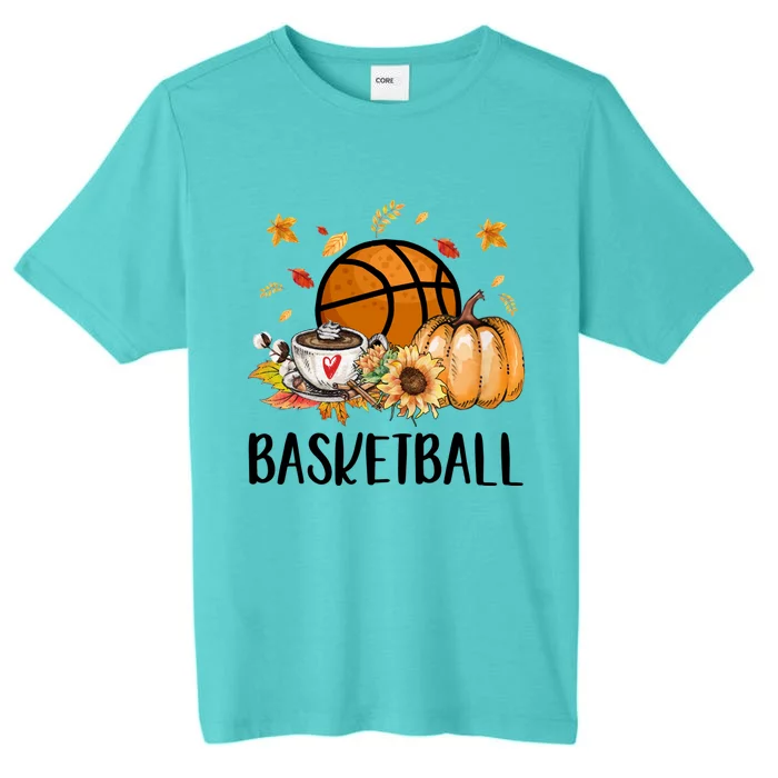 Thanksgiving Basketball Funny Fall Autumn Love Basketball Gift ChromaSoft Performance T-Shirt