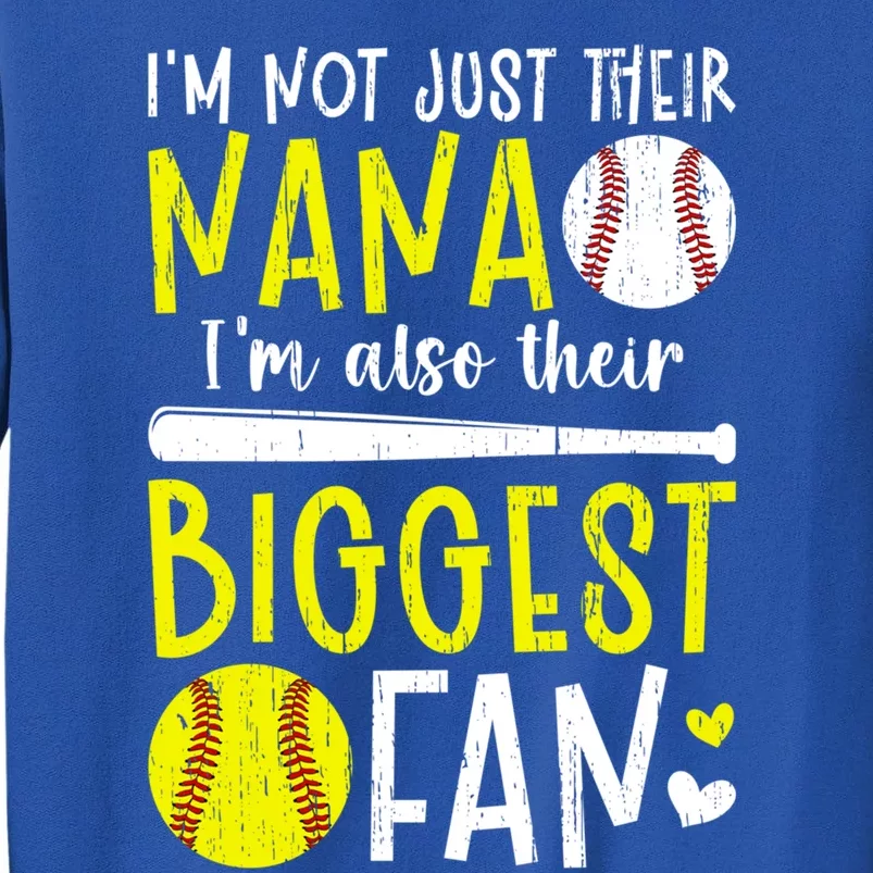 Their Biggest Fan Softball Baseball Nana Of Ballers Cute Gift Sweatshirt