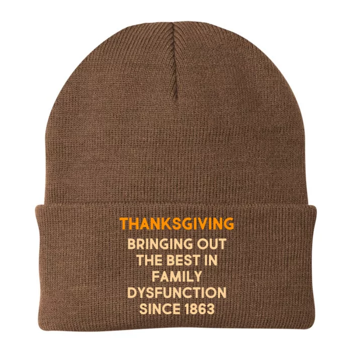 Thanksgiving Bringing Family Dysfunction Since 1863 Knit Cap Winter Beanie