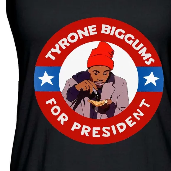 Tyrone Biggums For President Sketch Comedy Ladies Essential Flowy Tank