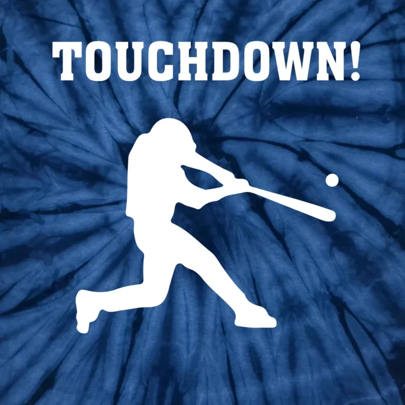 Touchdown Baseball - Funny Baseball Football Sports Tie-Dye T-Shirt