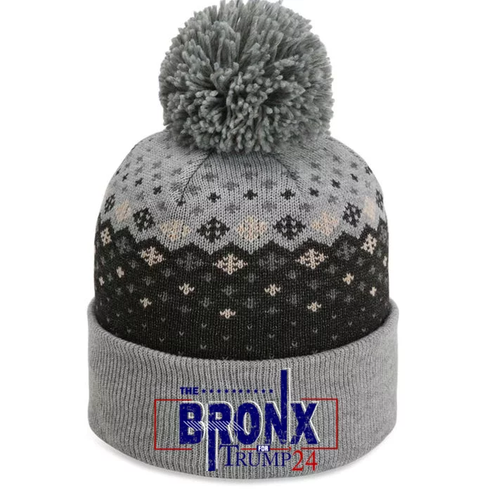 The Bronx For Trump 2024 The Baniff Cuffed Pom Beanie