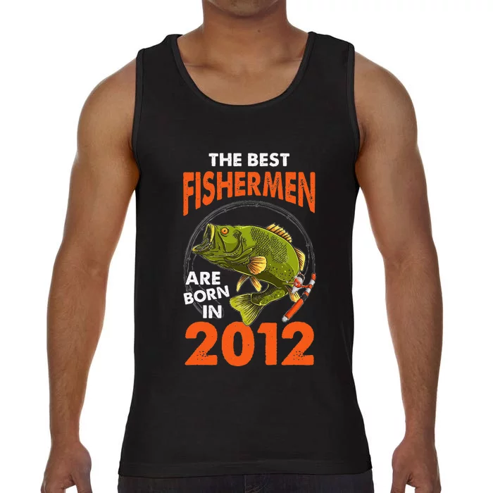 The Best Fisherman Are Born In 2012 Fishing Birthday Comfort Colors® Tank Top