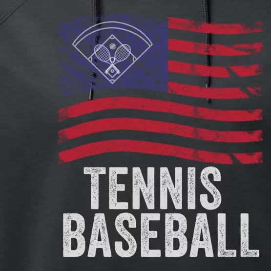 Tennis Baseball, Funny Tennis Baseball, Fun Game For All Ages, Perfect Outdoor F Performance Fleece Hoodie