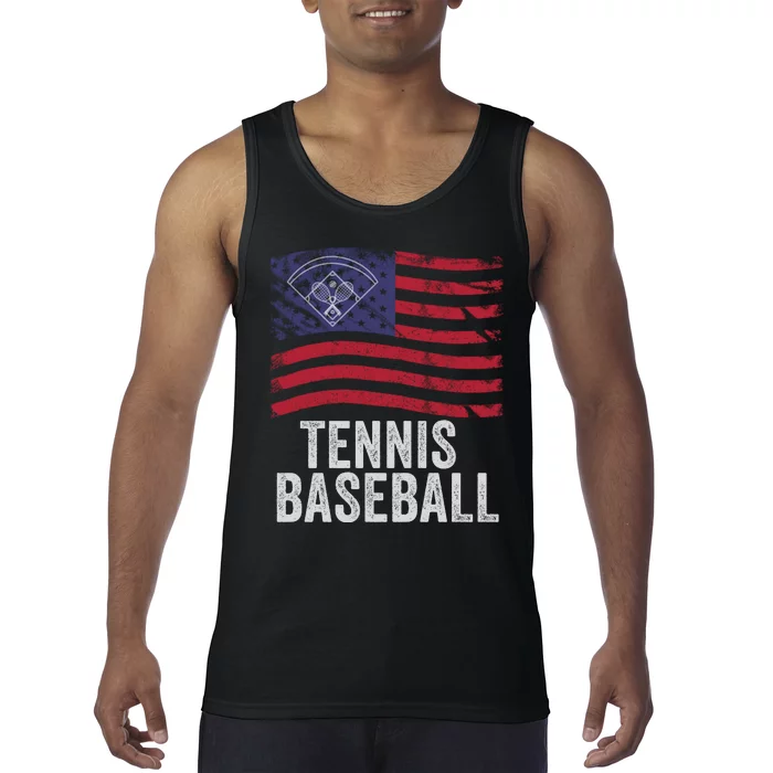 Tennis Baseball, Funny Tennis Baseball, Fun Game For All Ages, Perfect Outdoor F Tank Top