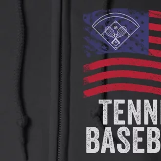 Tennis Baseball, Funny Tennis Baseball, Fun Game For All Ages, Perfect Outdoor F Full Zip Hoodie