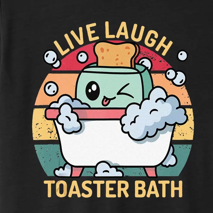 Toaster Bath Funny Retro Live Laugh Toaster Bath ChromaSoft Performance T-Shirt