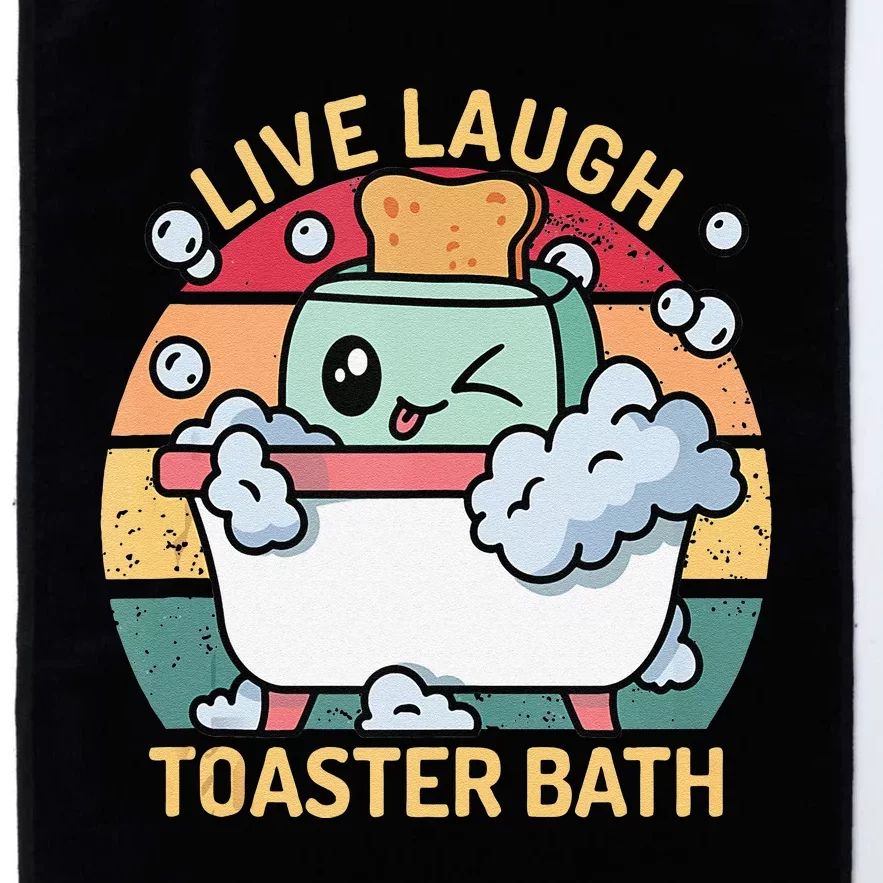 Toaster Bath Funny Retro Live Laugh Toaster Bath Platinum Collection Golf Towel