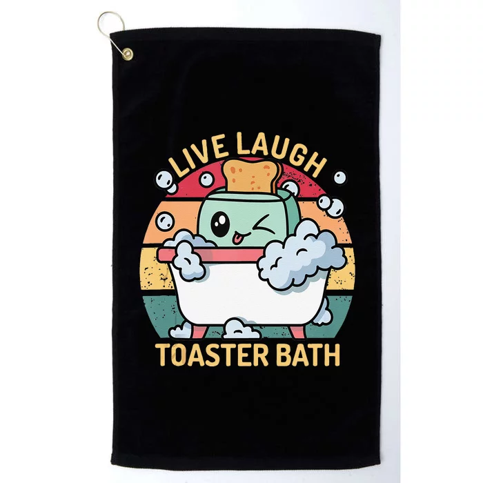 Toaster Bath Funny Retro Live Laugh Toaster Bath Platinum Collection Golf Towel