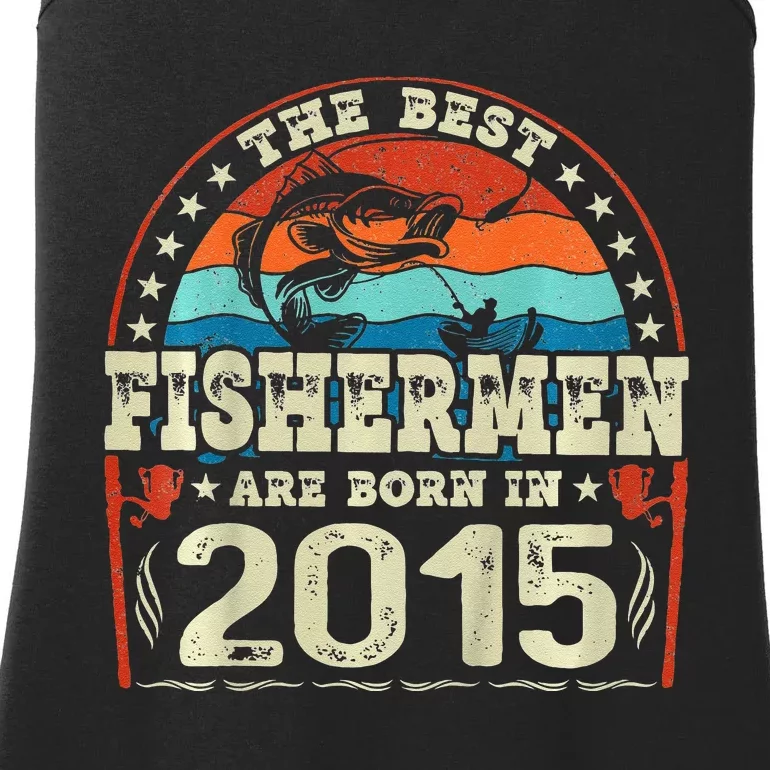 The Best Fishermen Are Born In 2015 Fishing Lovers Birthday Ladies Essential Tank