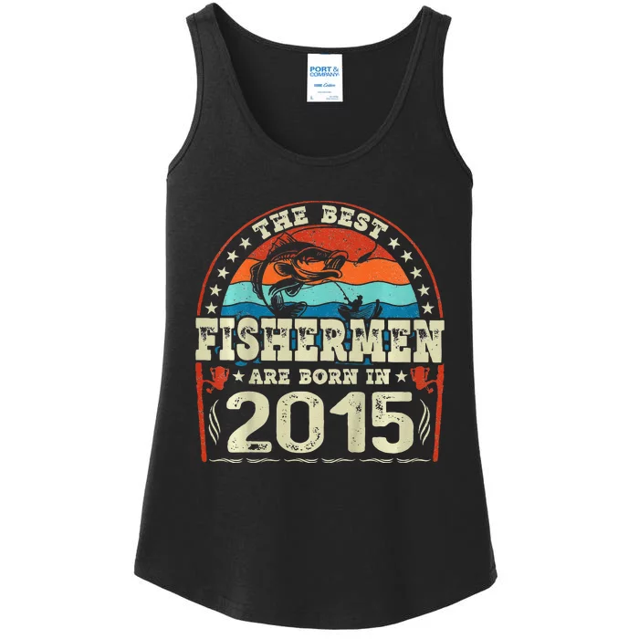 The Best Fishermen Are Born In 2015 Fishing Lovers Birthday Ladies Essential Tank