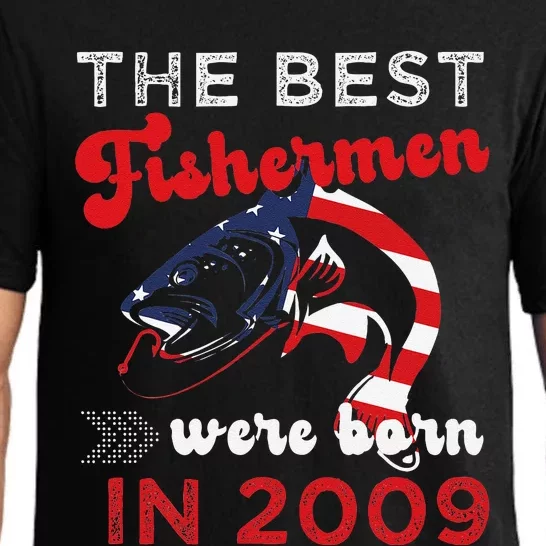 The Best Fishermen Were Born In 2009 Fun 13 Birthday Fishing Pajama Set