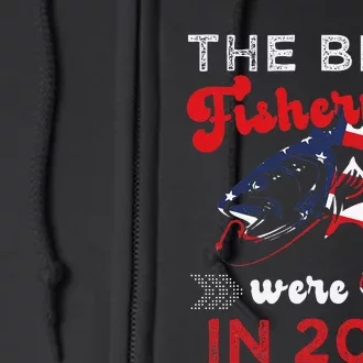 The Best Fishermen Were Born In 2009 Fun 13 Birthday Fishing Full Zip Hoodie