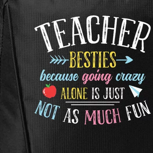 Teacher Besties Funny Teacher City Backpack