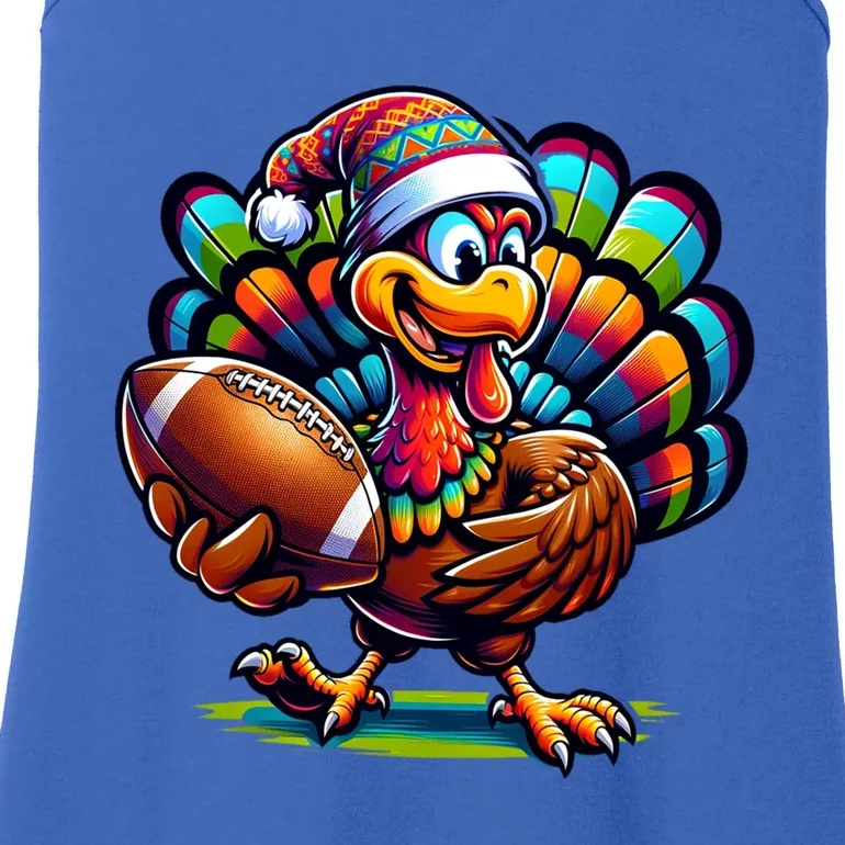 Turkey Bowl Family Football Game Thanksgiving Quarterback Gift Ladies Essential Tank