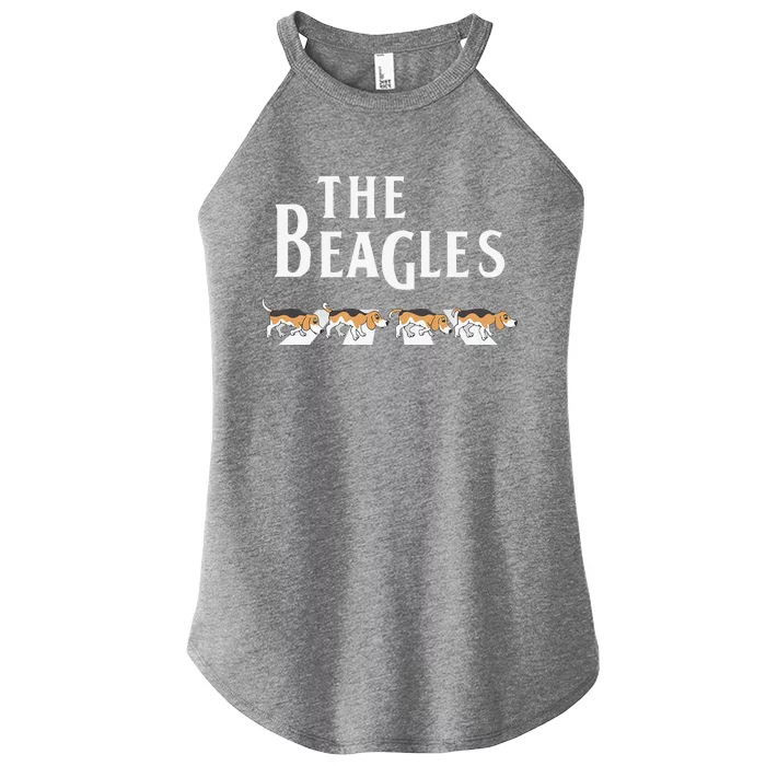 The Beagles Funny Beagle Owner Gift Dog Music Lover Outfit Women’s Perfect Tri Rocker Tank