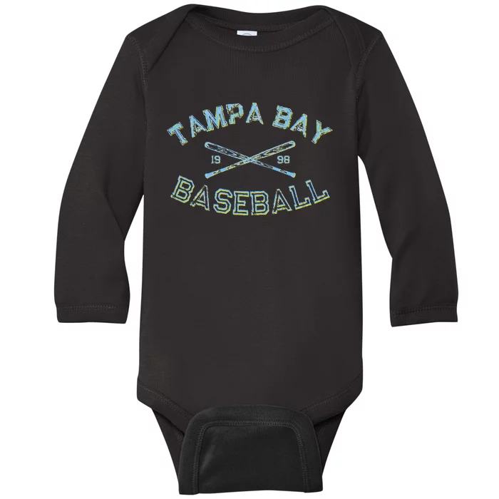 Tampa Bay Florida Baseball Fan Baby Long Sleeve Bodysuit