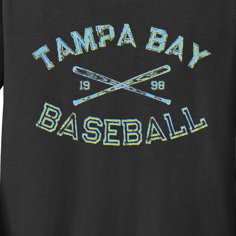 Tampa Bay Florida Baseball Fan Kids Long Sleeve Shirt