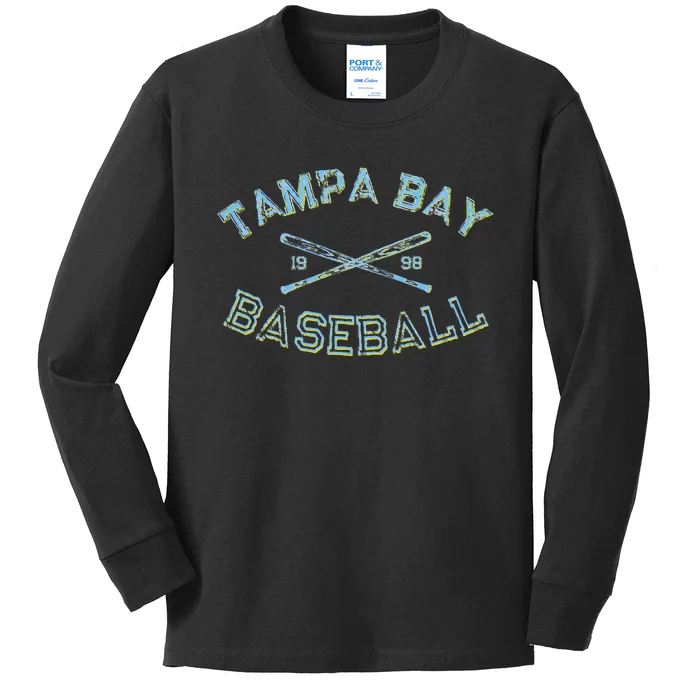 Tampa Bay Florida Baseball Fan Kids Long Sleeve Shirt