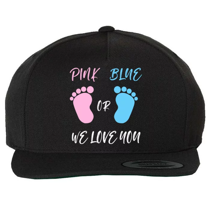 Team Boy Girl Gender Reveal Gift Wool Snapback Cap