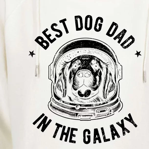 The Best Golden Dog Dad In The Galaxy Great Gift Retriever Gift Womens Funnel Neck Pullover Hood