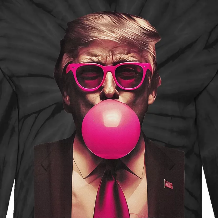 Trump Bubble Gum Tie-Dye Long Sleeve Shirt