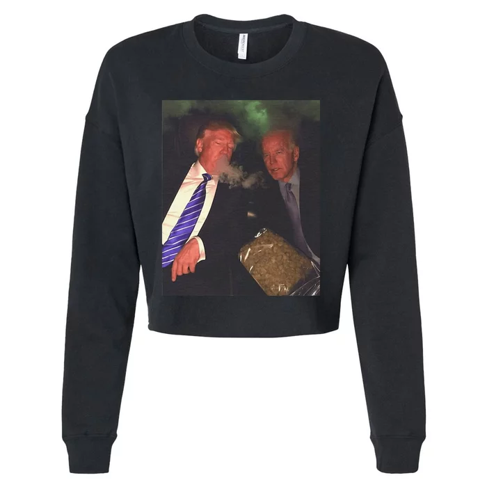 Trump Bubble Gum Funny Cropped Pullover Crew