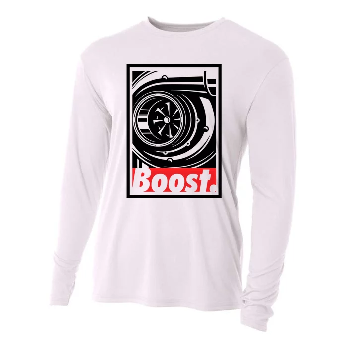 Turbo Boost Gift For Racing And Drift Car Lovers Gift Cooling Performance Long Sleeve Crew