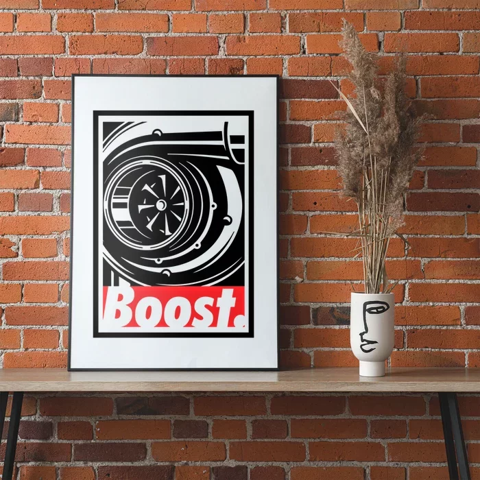 Turbo Boost Gift For Racing And Drift Car Lovers Gift Poster