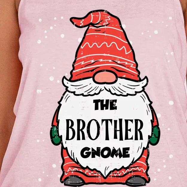 The Brother Gnome Xmas Matching Christmas Pajamas For Family Funny Gift Women's Knotted Racerback Tank