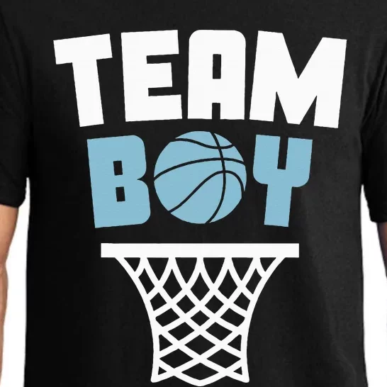 Team Basketball Gender Reveal Blue Baby Shower Party Pajama Set