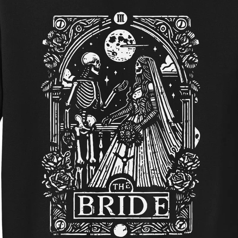 The Bride Gothic Wedding Wife Fiancee Engaged Couple Tall Sweatshirt