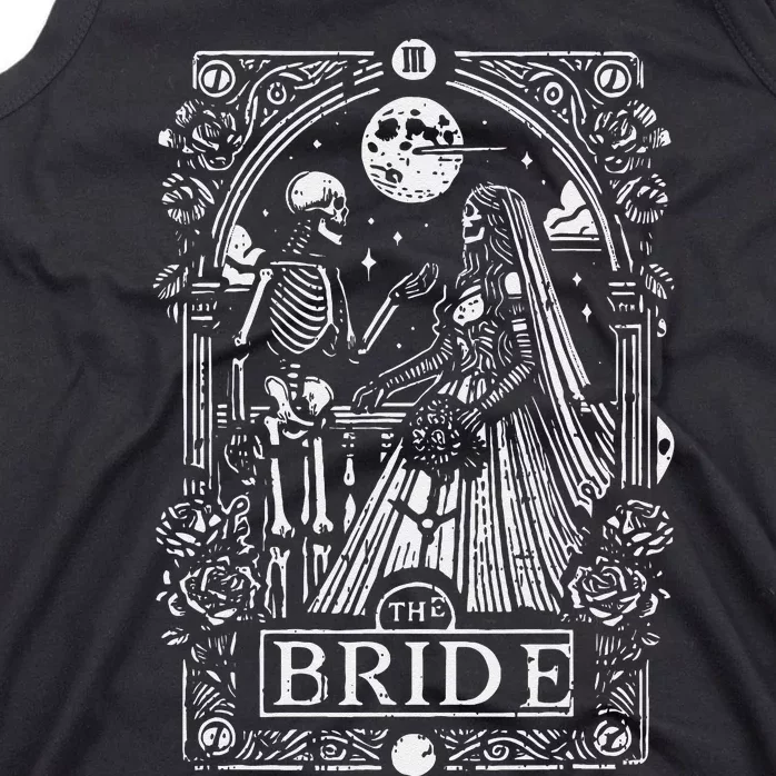 The Bride Gothic Wedding Wife Fiancee Engaged Couple Tank Top