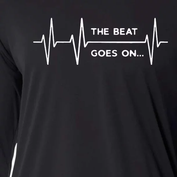 The Beat Goes On..Heartbeat Rehab After Surgery Heart Op Cooling Performance Long Sleeve Crew