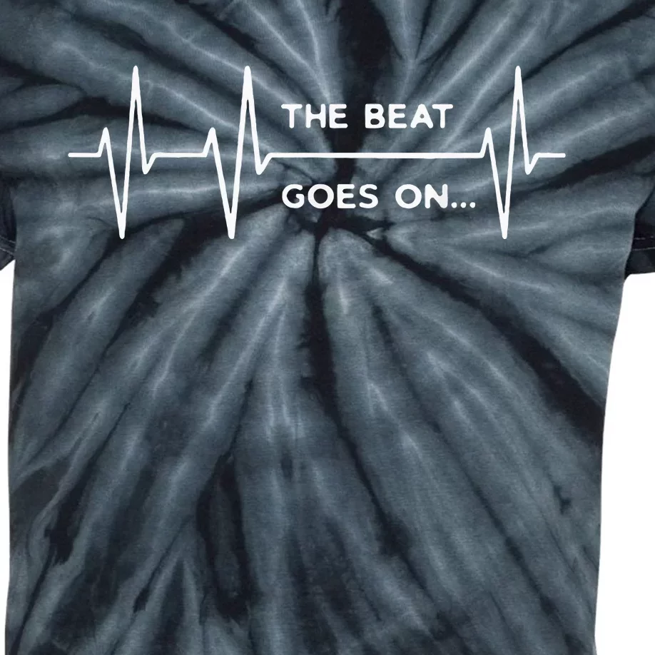 The Beat Goes On..Heartbeat Rehab After Surgery Heart Op Kids Tie-Dye T-Shirt