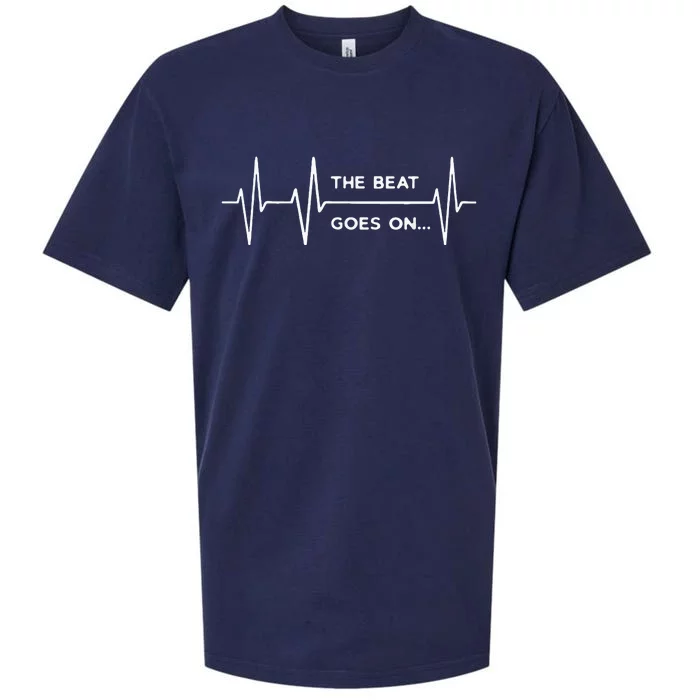 The Beat Goes On..Heartbeat Rehab After Surgery Heart Op Sueded Cloud Jersey T-Shirt