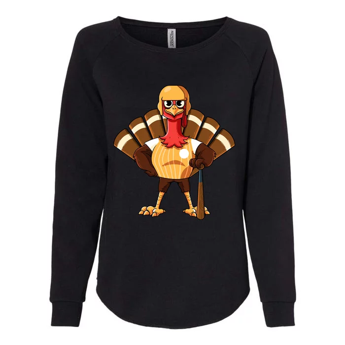 Thanksgiving Baseball Gobble Player Batter Turkey Day Gift Womens California Wash Sweatshirt