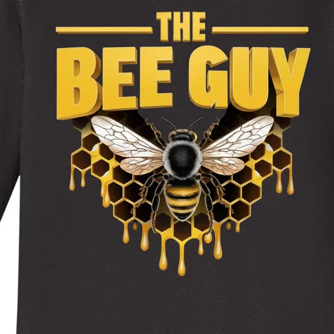 The Bee Guy Beekeeper Apiculture Bee Keeper Honeybees Beekeeping Bee Lovers Baby Long Sleeve Bodysuit