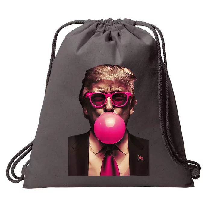 Trump Bubble Gum Funny Drawstring Bag