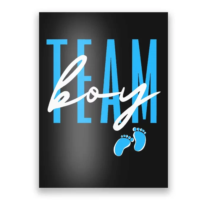 Team Boy Gender Reveal Baby Shower Poster