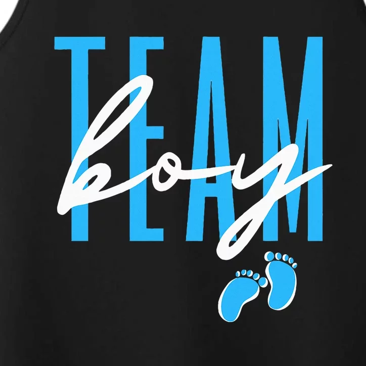 Team Boy Gender Reveal Baby Shower Performance Tank