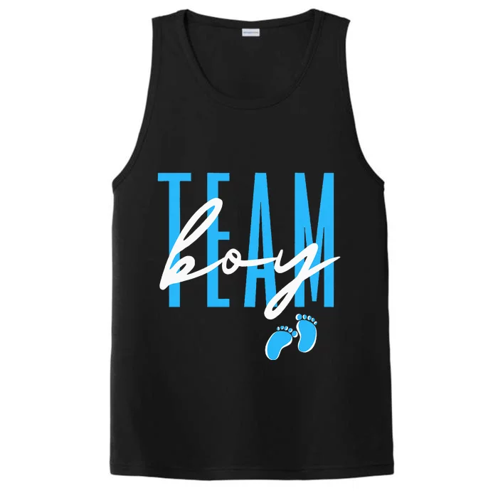 Team Boy Gender Reveal Baby Shower Performance Tank