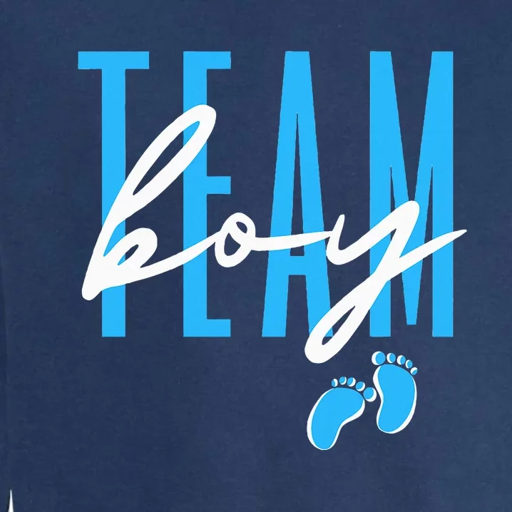 Team Boy Gender Reveal Baby Shower Garment-Dyed Sweatshirt