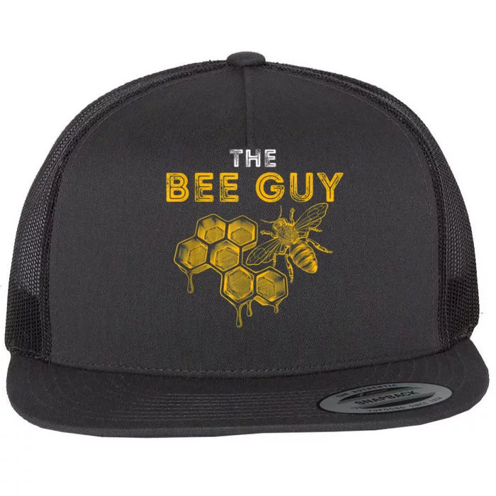 The Bee Guy Bee Lover Beekeeping & Beekeeper Flat Bill Trucker Hat