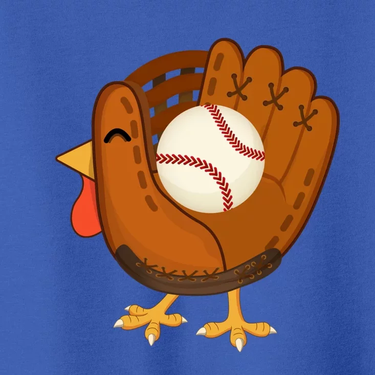 Turkey Baseball Glove Thanksgiving Day Catchers Dads Gift Toddler T-Shirt