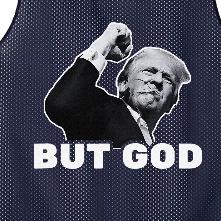 Trump But God Mesh Reversible Basketball Jersey Tank