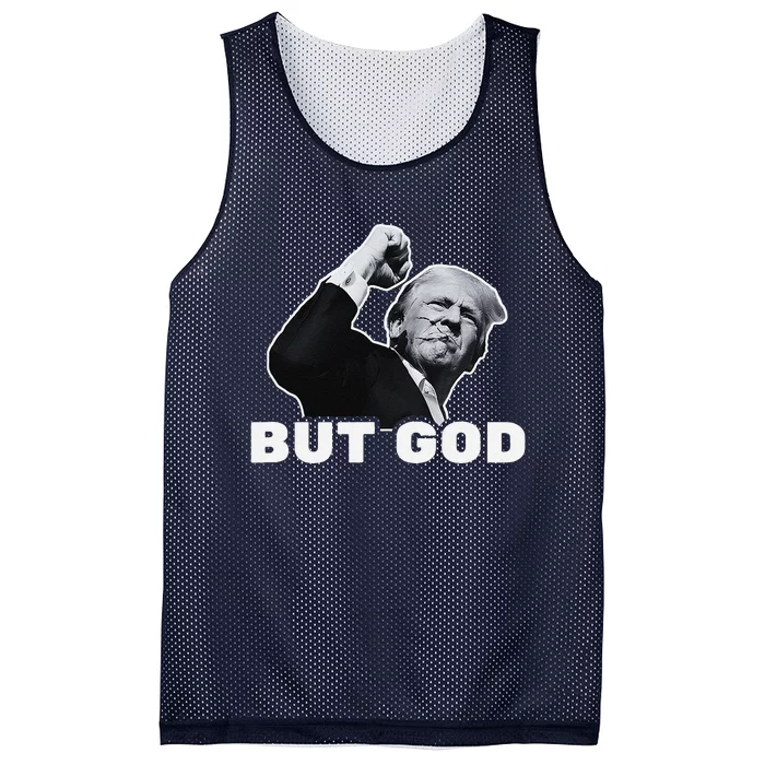 Trump But God Mesh Reversible Basketball Jersey Tank