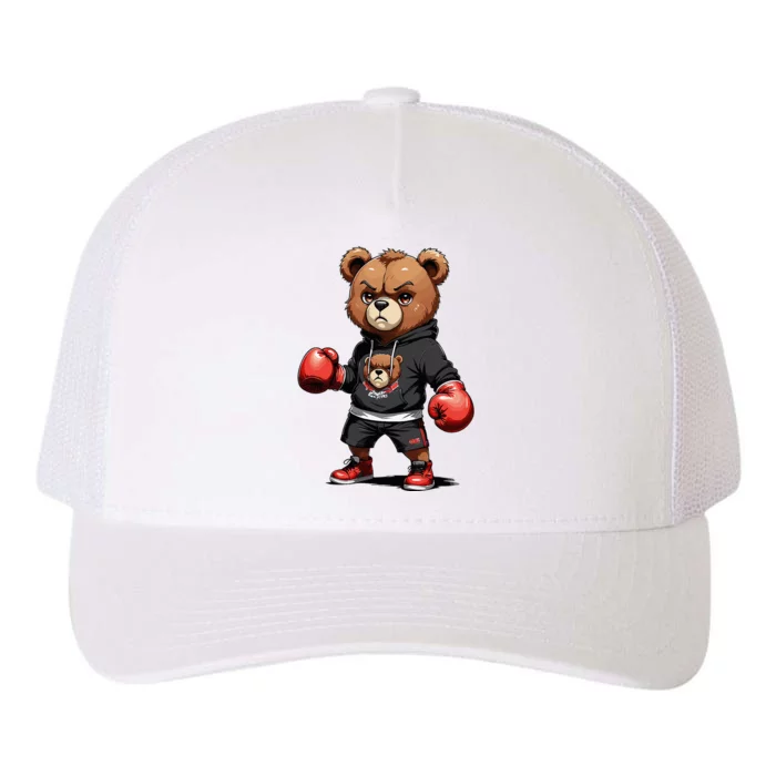 Teddy Bear Gangster Boxer With Hip Hop Street Clothes Yupoong Adult 5-Panel Trucker Hat