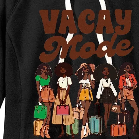 Trip Black Girl Travel Vacation Besties Trip Vacay Mod Women's Fleece Hoodie