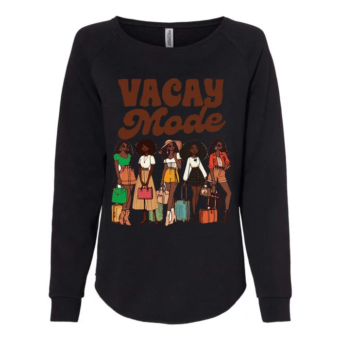 Trip Black Girl Travel Vacation Besties Trip Vacay Mod Womens California Wash Sweatshirt